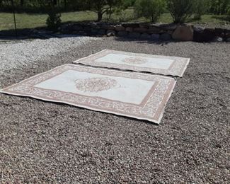 2 x outdoor rugs (9 by 13 ft approx)