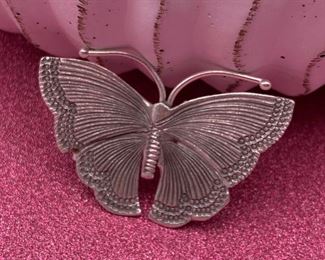 Fine silver butterfly pendant from Thailand