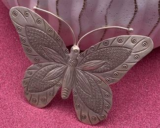 Fine silver butterfly pendant from Thailand