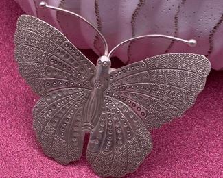 Fine silver butterfly pendant from Thailand