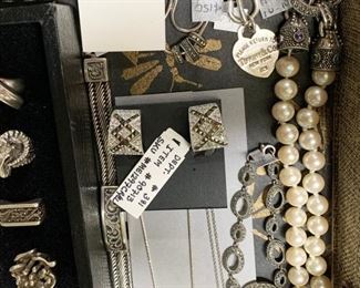 Sterling silver jewelry by Judith Jack, Caviar by Lagos and Lois Hill