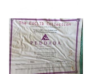 Peddada Patio 100% New Zealand wool area rug, handmade in India and never used