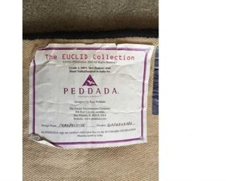 Peddada Perspective (black border) 100% New Zealand wool area rug, handmade in India and never used