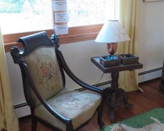 Antique carved wood chair