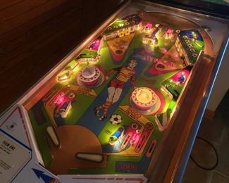 Vintage Team One pinball machine by Gottlieb