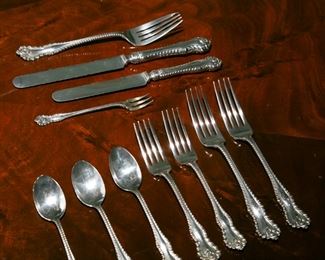 "MAZAEIN" 1892    DOMINICK & HAFF  - 66 PC. STERLING FLATWARE