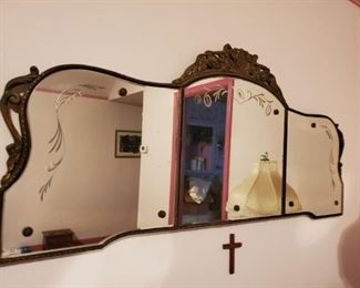 Fancy Over-Mantel Mirror