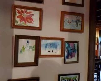 Hand Painted & Framed Cards by Terri Linton