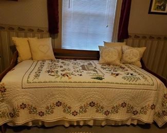 Trundle Bed with Handmade Quilt (bedding and mattresses included free) (Instant Guest Room!)