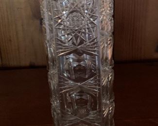 Tall Cut glass Vase