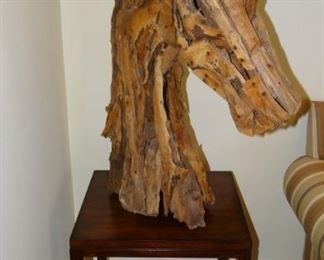 Horse Head Sculpture. Drift Wood ??? 