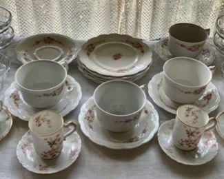 CLEARANCE!    $5.00 now, was $20.00......Assortment of China Cups & Saucers and Glassware, Johnson Brothers and Haviland (A19)