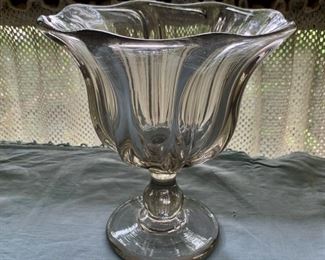CLEARANCE!  $4.00 now, was $20.00......Heavy Glass Compote (A5)