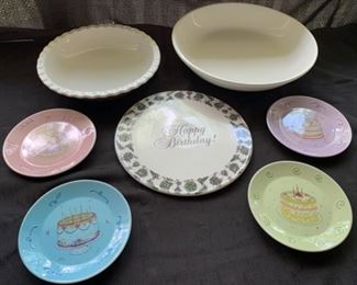 HALF OFF !  $4.00 now, was $12.00......Birthday Cake Plate, Pie Plates and more (A60)