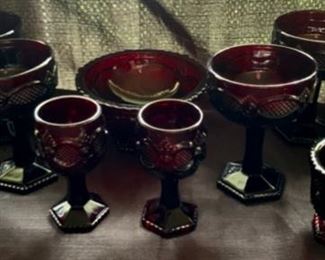 $12.00......Red Avon Dishes (A43)