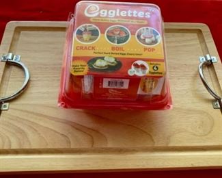 HALF OFF !  $4.00 now, was $12.00.......Egglettes and Cutting Board New with Box (A119)