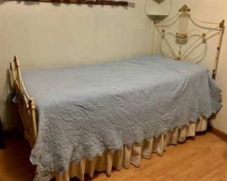 CLEARANCE!  $75.00  now, was $300.00......Farmhouse Style Antique Iron Bed, Twin Size, mattress needs replacing take/or leave