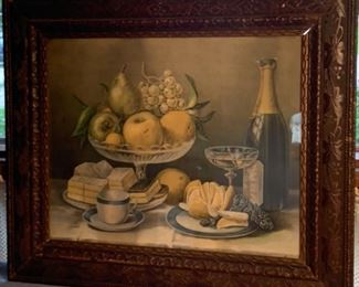 $40.00......Nice Vintage Fruit and Wine Picture 