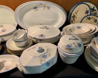 REDUCED!  $40.00 now, was $60.00........Blue Bird China, several makers collection: Homer Laughlin, Bavaria and Nippon (A250)