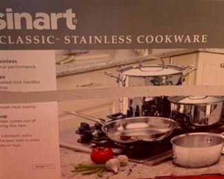 HALF OFF !  $30.00 now, was $60.00.........Cuisinart Chef’s Classic Stainless Cookware Set, new in box  (A246)