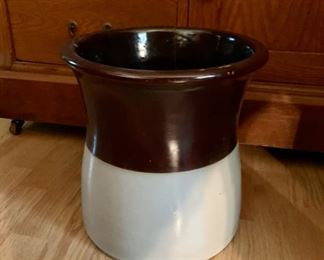 CLEARANCE!  $6.00  now, was $25.00........Chamber Pot, no lid, hairline crack ,11 1/2" tall (A207)