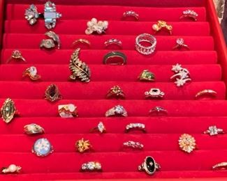 HALF OFF !  $15.00 now, was $30.00.........36 COSTUME RINGS (A349)