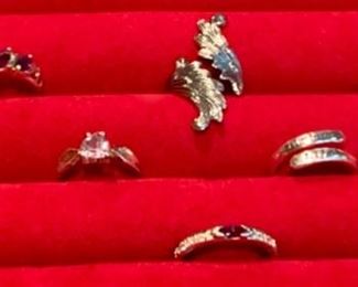 HALF OFF !  $32.00 now, was $80.00..........8 Sterling Rings Sizes 6.0 to 6.25 (A335)