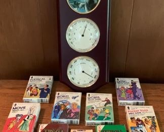 HALF OFF !  $6.00 now, was $12.00........Wolf Barometer and Card Games (AA19)