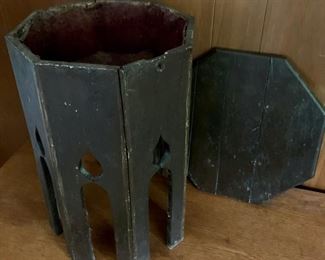 HALF OFF !  $5.00 now, was $10.00........Very Primitive Stool with Storage 19" tall (AA11)
