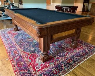 $2500 - Expertly Crafted Thomas Aaron Pool Table (Accessories included!) - Measures 8’5” x 57” x 32”