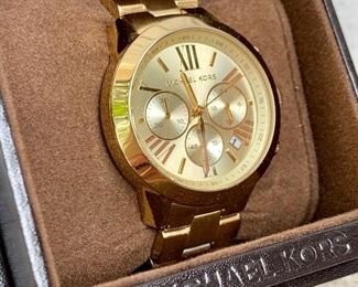 $20 - DESIGNER Michael Kors MK5777 Gold-Tone Watch - AS IS (Minor Scratches on Watch Face) 