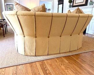 Back view of Henredon Sofa with 5 Pillows