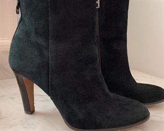 $60 - COACH Black Suede Booties - Size 9.5