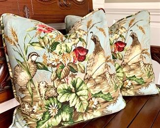 $80 for the PAIR of custom made pheasant pillows.  