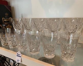 Waterford Crystal Set of 6 (Pictured Front) $60 and Waterford Crystal Set of 10 (Pictured Back) $100