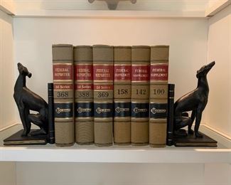 $100 PAIR - Distinctive Whippet Book Ends - Measures 4.5” wide by 8.5” tall