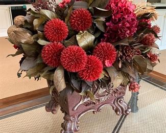 $150 - BEAUTIFUL Red Floral Arrangement #2 - Measures 24” Wide x 20” Tall