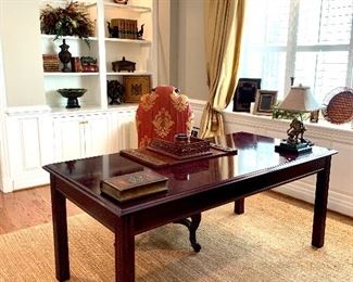 $300 - Luxury Paoli Inc Executive Desk (AS IS- minor scratches/scuffs) - Measures 36” x 72” x 30”