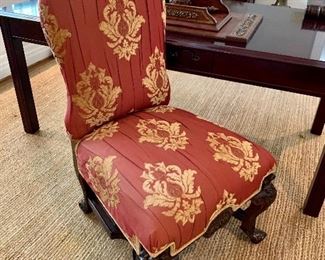$500 PAIR - LUXURY Alexander and Mary Custom Carved Chairs - Measures 24” x 24.5” x 46.5”
