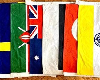 $100 - Pottery Barn Set of 9 Flags designed to hang / string on a wall. 