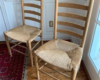 $200 - Ladderback Chairs - SET OF 4 - Measures 19.5" x 15.5" x 44"