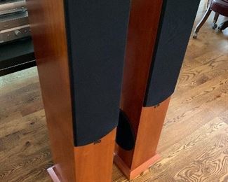 $200 PAIR - Tower Speakers by aperion audio. Model 533-pt.  Measures 7” x 10.5” x 41.5”