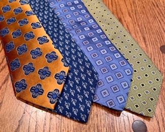 DESIGNER TIES including Ted Baker, Brooks Brothers, and Ike Behar available at the sale. Starting at $20 each!