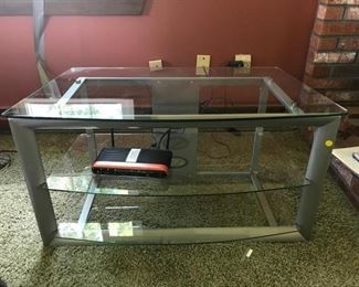 glass tv stand