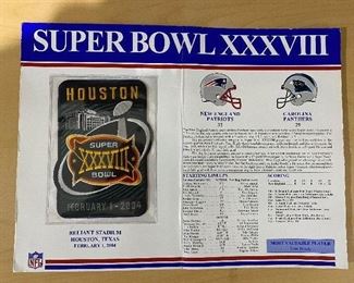 Super Bowl XXXVIII patch NIOP