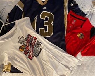 Rams and Redskins jerseys/shirts