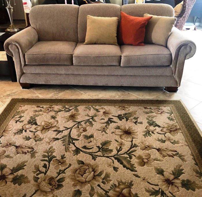 Lazy Boy Sofa in excellent condition; gorgeous area rug