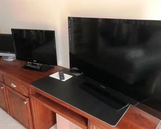 3 TV's - 42" Sony, 26" LG, and 15" Samsung