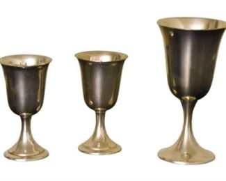 12. Three 3 Gorham Sterling Silver Goblets
