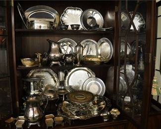 13. Large Group of Silverplated Objects